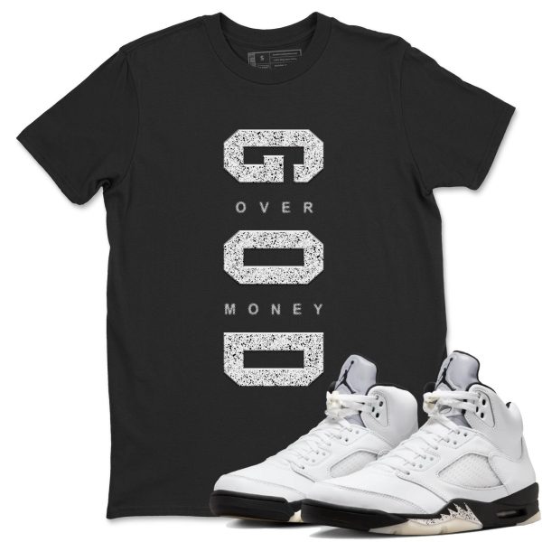 God Over Money - 5s White Black, DD0587-110 Jezsport.com