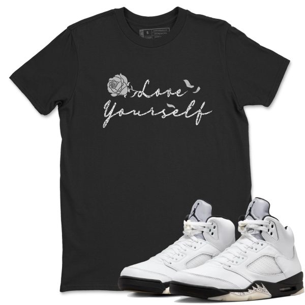 Love Yourself Unisex Graphic T-Shirts To Match Sneakers 5 White Black, DD0587-110 Jezsport.com