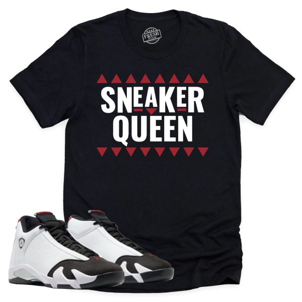 Sneaker Queen Shirt, Air Jordan 14 Black Toe Shirt Match Sneaker ,487471-160 Jezsport.com